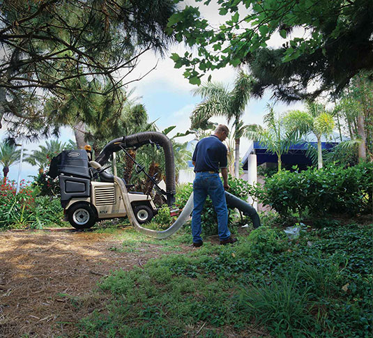 ATLV All-Terrain Litter Vacuum cleaning hillside